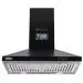 Inalsa 60 cm Pyramid Chimney Classica 60BKBF with SS Baffle Filter/Push Button Control Wall Mounted Chimney (Black 1050 CMH)