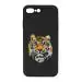TREEMODA Tiger Black Leather Back Case for Iphone 7 Plus.