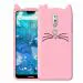 Indiacase Nokia 6.1 Plus Pink Slim Silicone, Rubber Cat Design, Wireless Charging Compatible Cases & Covers, Display Size-12 mm, 14 x 7 x 5 mm
