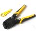 AdzMozi 3 in 1 Modular CrimPing Tool for RJ45 RJ12 RJ11 UTP CAT5e Cat6e Networking Cable, LAN Cutter 8P 6P 4P All in One, Mini Punch Down Cutter Stripper