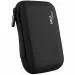 Gizga Black Portable 2.5 Inch Hard Disk Drive Case, Multipurpose Pouch, Double Padded HDD Case