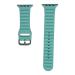 RUPELIK (Zikzak Metal Lock 42mm Strap Sea Green) Soft Silicone iWatch Strap series Series 7,6,5,4,3,2,1/SE Compatible For Strap 42mm/44mm/45mm Smart Watch Strap (Sea Green)