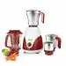 Pigeon 750 Watts Estella Mixer Grinder With 3 Jars And 1 Juicer Jar White and Red