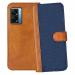 Knotyy OPPO K10 5G Blue and Brown Faux Leather Back Cover Flip Cover (Pack of 1)