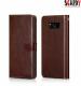 SCARDY SAMSUNG S8 PLUS BACK COVER / LEATHER FLIP COVER / BROWN COLOR
