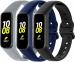 Badshah 3 Pack Smartwatch Silicone Bands Compatible for Samsung Galaxy Fit 2, Soft Sport Silicone Replacement Straps Wristbands for Galaxy Fit2 SM-R220 Watch for Boys, Girls, Men & Women (WATCH IS NOT INCLUDED) (BLACK/BLUE/GREY).