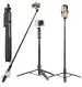 Tech Gear Extra-Long Selfie Stick with Tripod Stand Upto 61 inch/156 cm Camera Stick Portable Selfie Stick for vlogging, Video Recording, Live Streaming