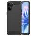Coverage Silicone Rubber Hybrid Case Case Back Cover for Tecno CK6 / Camon 20 - Black