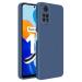 Casotec Shockproof Matte Liquid Silicone Case with Camera Protection Flexible Back Cover Compatible for Mi Redmi Note 11 4G / Redmi Note 11S 4G - Deep Blue