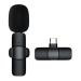 VeeDee Wireless Microphone for Android - USB C Lavalier Microphone - Phone/Laptop, Clip-on Mic for Video Recording, Interview, YouTube, Live Streaming