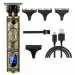 Fredene Professional buddha hair clipper upgraded V2.O LCD Display for haircut and shave Trimmer 120 min Runtime 3 Length Settings (Gold)