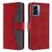 Autofocus Faux Leather Back Case Flip Cover for Oppo K10 5G with ID Card Slot | Foldable Stand | 2 Card Slot | 1 Cash Slot | Magnetic Closure - Executive Red, 22246