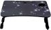 FURNITURE FACTORY Wood Portable Laptop Table  (Finish Color to BLACK FLOWER)