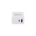 LEEMA 2.1 A Mobile PD Type C + USB LSC-903 Charger with Detachable Cable (White)