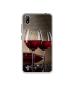 Casotec Wine Glass DesignPrinted Silicon Soft TPU Back Case Cover for Lava Z41