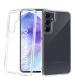 Golden Sand for Samsung Galaxy A55 5G Back Case Cover - Ice Crystal Hybrid Shockproof Back Cover, Transparent PC Military Grade TPU, Crystal Clear