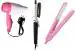 ROMARO Nirvani NV-1290 1000 Watt dryer NHC-471 Iron Rod Curler and MINI Hair Straightener Personal Care Appliance Combo (Hair Styler)