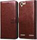 Mintak Lenovo Vibe K5 Plus Brown Thermoplastic Polyurethane Mobile Flip Cover
