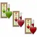 Camphor Heart Air Freshener For Car, Room, Indoor & Small Areas (Fragrance Lemongrass, Rose & Oud), Pack of 3