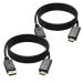 Microware DP DisplayPort to HDMI Cable, Black (Pack of 2)