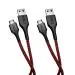 [2Pack 3m] Agnille USB Type-C Double Braided 3.1A Fast Charging & Data Transfer Cable-Red
