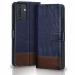 MobiclonicsDual Colour Flip Cover for Samsung Galaxy F13 - Blue&Coffee