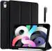 ProElite Smart Flip Case Cover for Apple iPad Air 5th/4th Gen 10.9 Inch with Pencil Holder [Auto Sleep/Wake] with Stylus Pen - Black