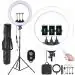 Eloies 22 inches Professional LED Ring Light 9 feet Metal Stand | Three-Position Shooting- 65W Dimmable Lighting for Vlog, Makeup, YouTube, Camera, Photo, Video,3200K-6500K White & Warm White | BT Remote