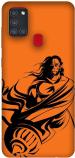 Siyapa Samsung Galaxy A21S Black, Orange Back Cover