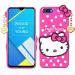 Clickaway Hello Kitty Case for Realme C2 3D Soft Cute Cover for Girls/Women Silicone Rubber Back Cover With Pendant-Baby Pink/Pink