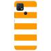 MobiEra Oppo A15 White Orange Design Plastic Hard Case Cover