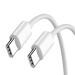 mPix USB Type C to C Cable Compatible With Samsung Galaxy Phones (White)