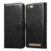 Casotec Premium Leather Kickstand Wallet Flip Case Cover with Magnetic Closure for Gionee Marathon M5 Lite - Black