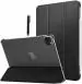 ProElite Smart Case Cover for Apple iPad Pro 12.9 inch 2021 5th Gen [Auto Sleep/Wake ], Translucent & Hard Back with Stylus Pen, Black
