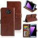 Tingtong Premium Leather Back Cover for Samsung Galaxy S7 Edge Wallet Case Flip Cover | Pockets & Built in Stand | Designer Finish | Magnet Closure | (Brown)