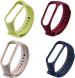 Microcart Silicone Green, Pink, Red, Blue Smart Band Strap For Mi Band(Pack Of 4)