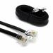Multy Byte Telephone Line Cord 2 Meter, Phone Cord, Modular Jack Ends, Works for Phone, Modem or Fax Machine, for Use in Home or Office, Black.