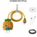 MADHAV COMMUNICATION 20 Watt Type-C Fast Charger Adaptor And Cable With Pineapple Shape Silicone Protection Cover (Europe PIN) Indian plugg type