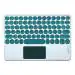 TECPHILE Universal Wireless Bluetooth Keyboard with Smart Touchpad 7-Colors Backlit Ultra-Light Rechargeable Keyboard for iPad/Microsoft Surface and iOS Android Windows Devices