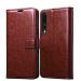 UNILORD Huawei P20 Pro Brown Leather Magnetic Closure Vintage Flip Cover Case