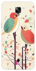 Gift Minister Hard Designer Mobile Case For One Plus 3 Back Cover Slate Gray - Minimalistic Super Cute Birds Art Calligraphy Dustproof Clear Anti-Fingerprint Protective Lightweight 1Pcs 1701Z