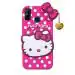 Fastship Silicone soft Hello Kitty with Pendant Case proper fit Back Cove for Tecno Spark Go 2020 - Pink