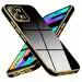 Mr Case 6D Chrome Back Cover Case For Infinix Hot 11 2022 | ( Gold Plated Frame | Glossy Backside -Black )