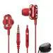 pTron Boom Ultima 4D Dual Driver, In Ear Gaming Wired Headphones with Mic, Volume Control & Passive Noise Cancelling Boom 3 Earphones (Red)