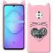 UNILORD Vivo S1 Pro Pink Silicone Love Cat 3D Heart Design Flexible Ear Cat Kitty Girls Back Cover Case