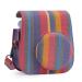 ZORBES Instax Mini 11 Case Cover, Protective Camera Case For Fujifilm Instax Mini 11, Color Striped Easy Install Bag With Removable Shoulder Strap & Top Cover For Intex Camera Mini 11 Mini 8 Mini 9