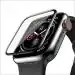 MVTECH Full Glue Tempered Glass Armour for Apple Watch 44 mm (Series 4/5/6/SE Compatible) Tempered Glass Screen Protector 3D Curved 9H Strong (Black)