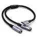 UGREEN Male to 2 Port Female Audio Stereo Y Splitter Cable for iPhone, Samsung, LG, Tablets, MP3 Players (Metal Black, 3.5 mm)