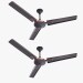 Unicorn Delta Ceiling fan 1200 mm/48 inch High Speed Ceiling fan |Noiseless & Anti Dust | For Living Room , Drawing Room , Rust-Proof Blades, 2 Year Warranty | SMOKE BROWN | Pack of 2
