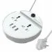 Portronics Power BUN, a Surge Protector with 3 USB Charging Ports Plus a Phone Docking Station White
